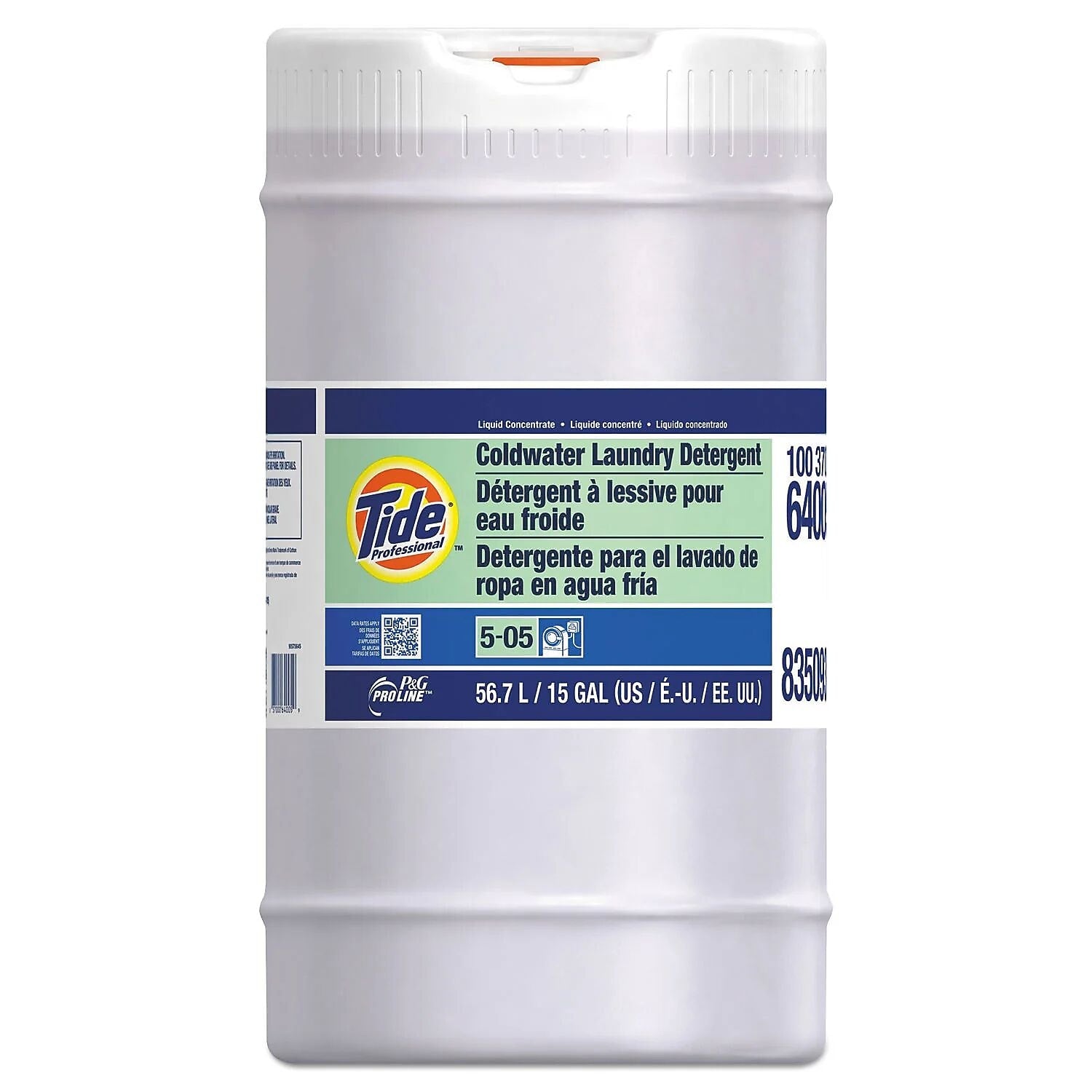 Coldwater Laundry Detergent, Tide Original Scent, 15 gal Container