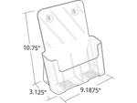 Azar Brochure Holder, 9.1875" x 10.75", Vertical, Desktop/Wall, Clear, Plastic, 2/Pack (252384)