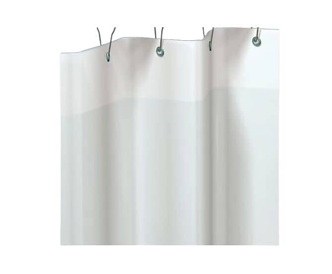 ASI White Vinyl Shower Curtain, 42" Wide, 4/Pack (10-1200-V42)