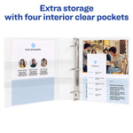 Avery Durable 5" 3-Ring View Binders, EZD Ring, White 2/Pack (09901)