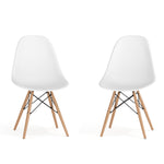 Flash Furniture Plastic/Poly Accent Chair, White, 2/Pack (2FH130DPPWH)