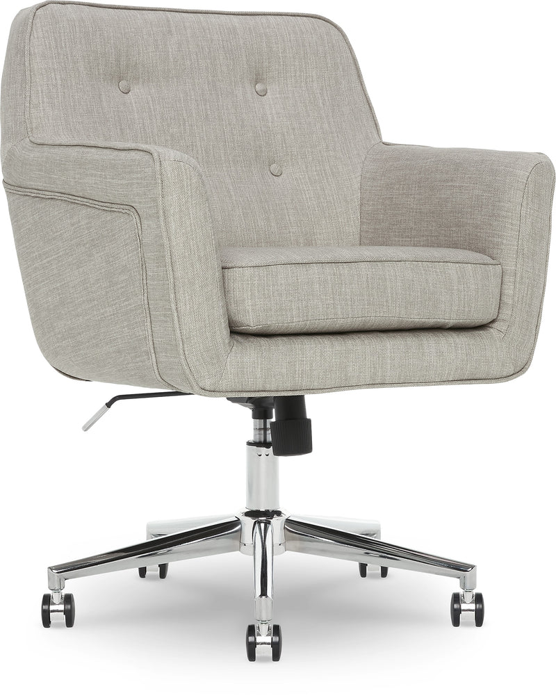 Serta Style Ashland Fabric Swivel Computer and Desk Chair, Light Gray (CHR100004)