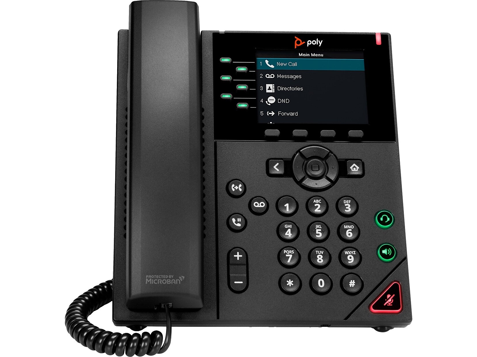 Poly VVX 350 6-Line VOIP Phone, Black (89B69AA#ABA)