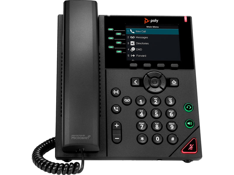 Poly VVX 350 6-Line VOIP Phone, Black (89B69AA#ABA)
