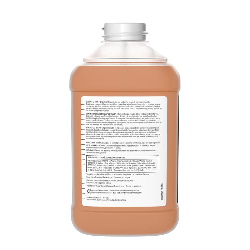 Stride HC Multipurpose Cleaner for Diversey J-Fill Systems, Citrus Scent, 2.5 L, 2/Carton (101109756)