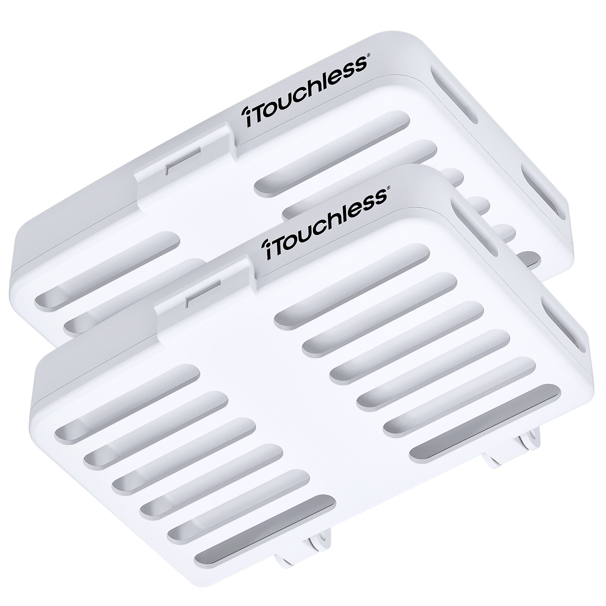 iTouchless AbsorbX Stick On Odor Removal Kit, White, 2/Pack (UNICFGW)
