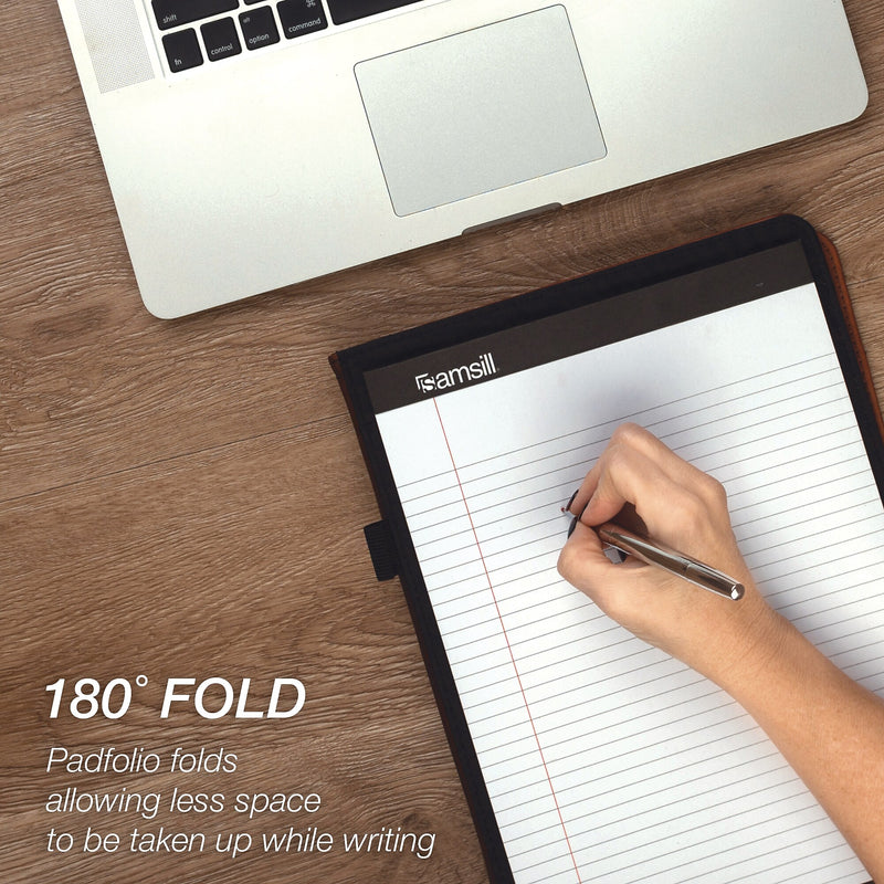Samsill Faux Leather Padfolio, Tan/Brown (SAM71656)