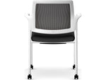 HON Ignition Fabric/Mesh Multipurpose Stacking Chair, Black/Designer White (HIGS6.F.H.IM.CU10.PK7)
