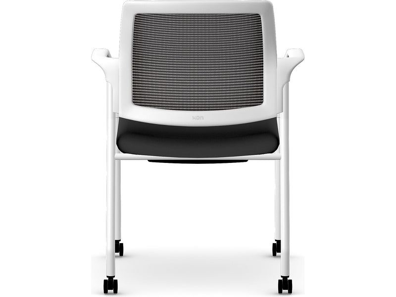 HON Ignition Fabric/Mesh Multipurpose Stacking Chair, Black/Designer White (HIGS6.F.H.IM.CU10.PK7)