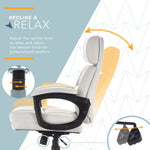 Click365 Classic Ergonomic Bonded Leather Swivel Executive Chair, Light Gray (CCHR10022C)