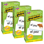 Trend Enterprises Palabras e imágenes (SP) Skill Drill Flash Cards, 96 Cards/Pack, 3 Packs/Bundle (T-53006-3)