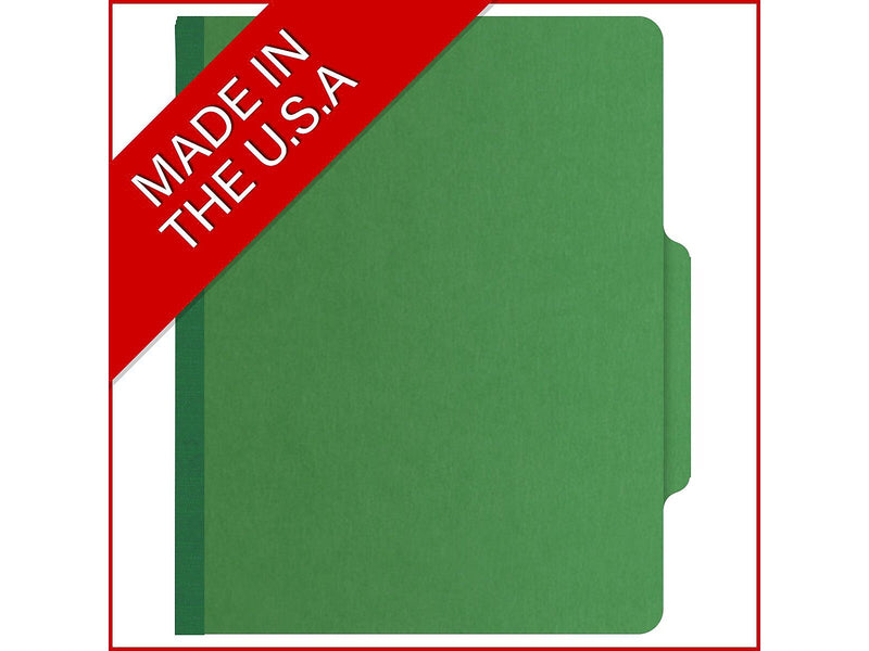 Medical Arts Press Pressboard Classification Folder, 2 Dividers, 2" Expansion, Letter Size, Moss Green, 10/Box