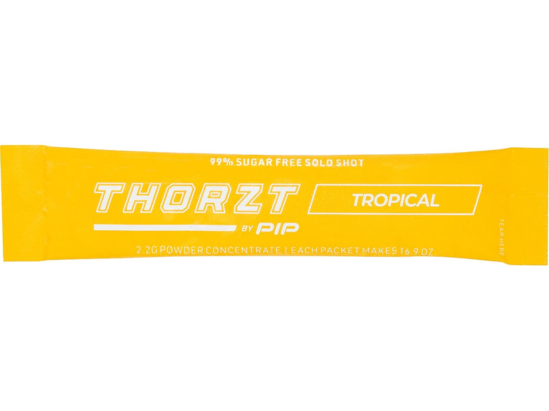 PIP THORZT Solo Shots Sugar-Free Tropical Powder Drink Mix, 0.08 oz., 50 Packets/Bag, 10 Bags/Pack (SSSFTR)