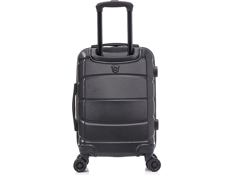 DUKAP Sense 20" Hardside Suitcase, 4-Wheeled Spinner, TSA Checkpoint Friendly, Black (DKSEN00S-BLK)