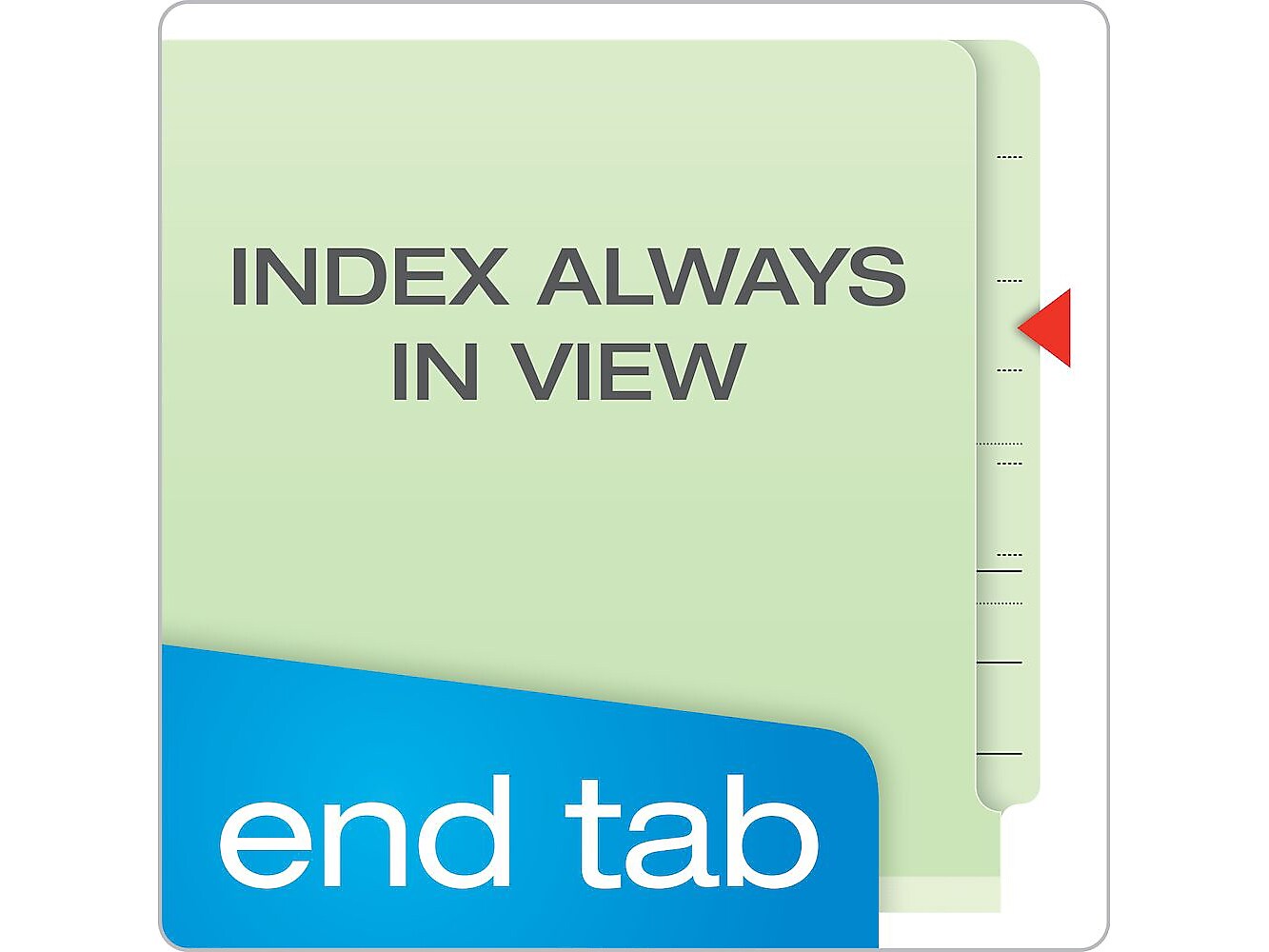 Pendaflex Pressboard Classification Folder, 2-Dividers, 2 1/2" Expansion, Letter Size, Light Green, 10/Box (23224R)