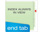 Pendaflex Pressboard Classification Folder, 2-Dividers, 2 1/2" Expansion, Letter Size, Light Green, 10/Box (23224R)