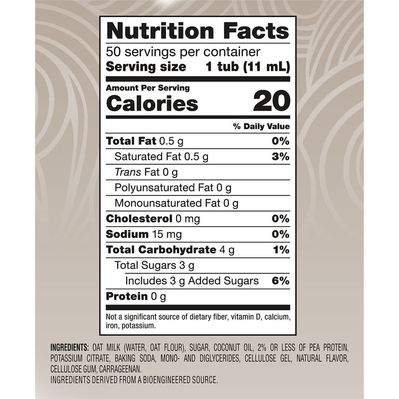 Coffee mate Oat Milk Liquid Creamer Singles, Plant-Based, 0.38 oz., 50/Box, 4 Boxes/Carton (NES19891CT)