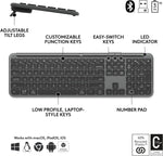 Logitech Signature Slim MK955 Wireless Keyboard and Mouse Combo, Graphite (920-012427)