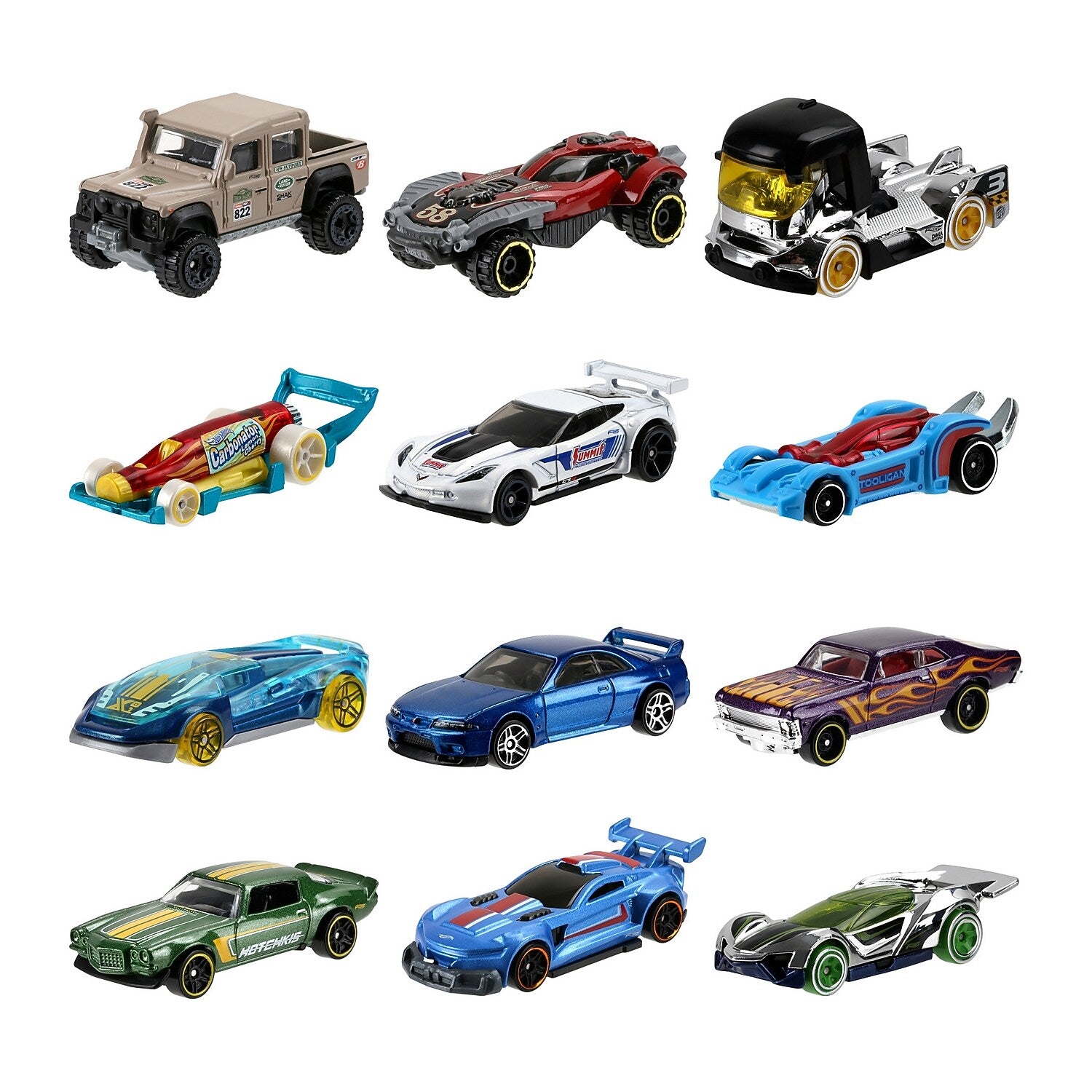 Mattel Hot Wheels US Basic Car Assortment, Assorted Colors, 72/Pack (L2593)