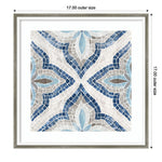Amanti Art Blue Moroccan Tile by Eva Watts Wood Framed Wall Art Print, 17" x 17" (A42675547098)