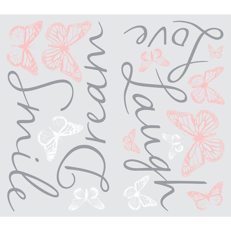 York Wallcoverings Butterfly Dream W/ 3D Cutout Butterflies Wall Decals (RMK3173SCS)