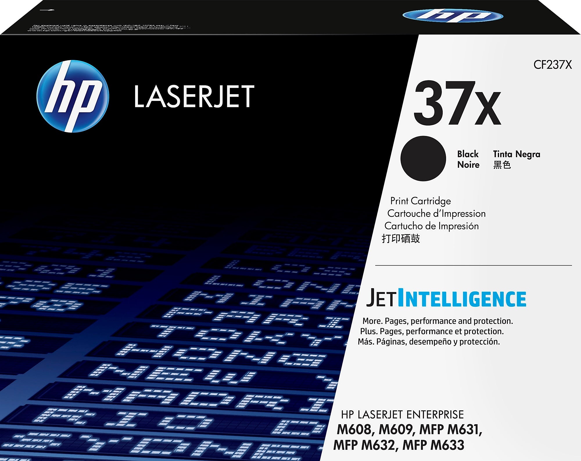 HP 37X Black High Yield Toner Cartridge, Prints Up to 25,000 Pages (CF237X)