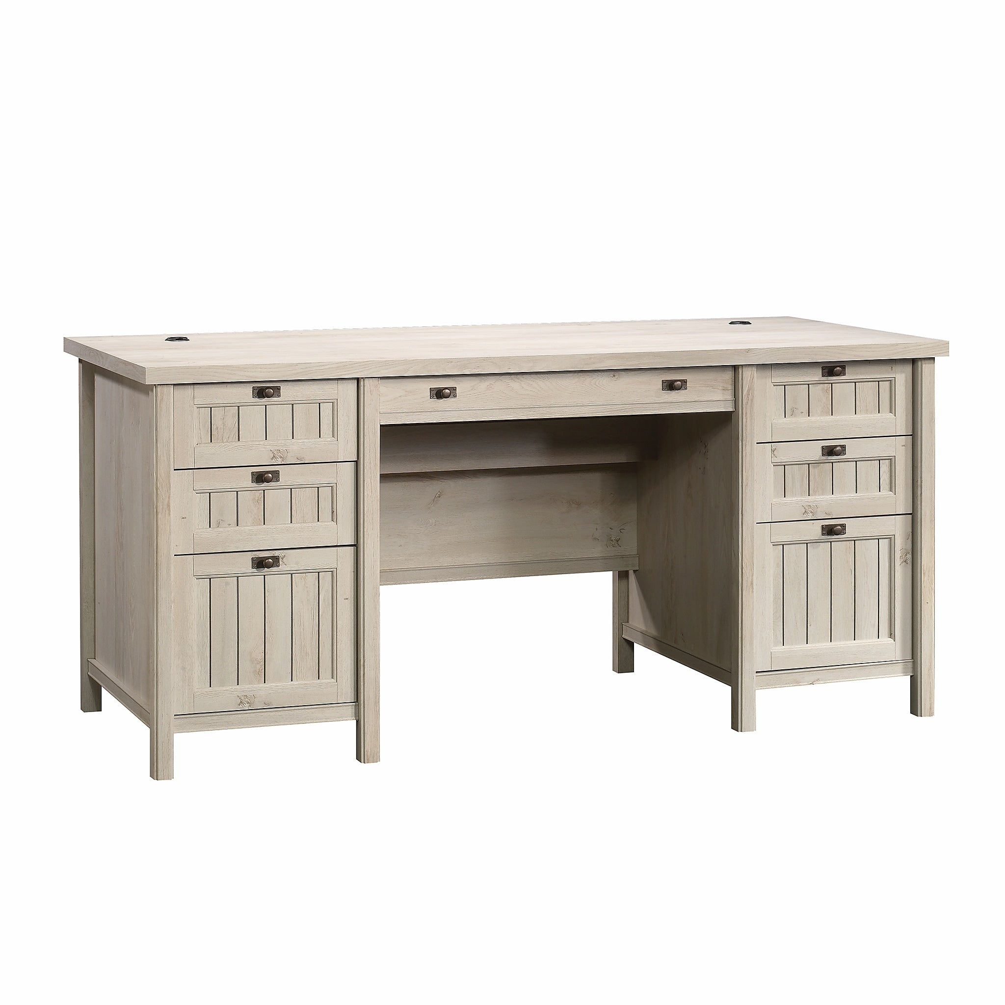 Sauder Costa 65"W Executive Desk, Chalked Chestnut (419954)