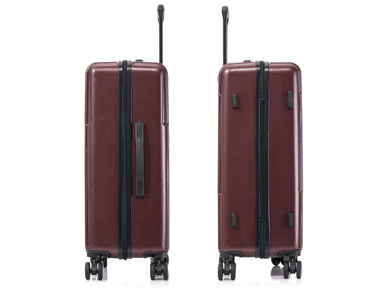 InUSA Drip 24" Hardside Suitcase, 4-Wheeled Spinner, TSA Checkpoint Friendly, Wine (IUDRI00M-WIN)
