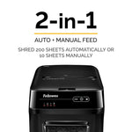 Fellowes AutoMax 200M 200 Sheet Micro-Cut Personal Shredder (4656201)