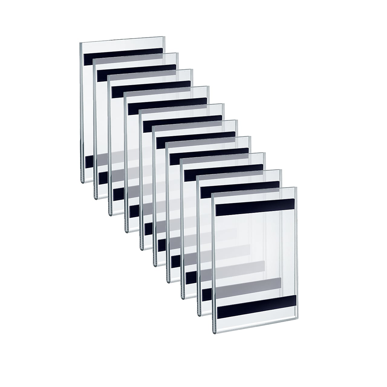 Azar Sign Holder, 4" x 6", Vertical, Wall Mounted, Clear, Acrylic, 10/Pack (129910)