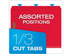 Pendaflex 60% Recycled Pressboard Classification Folder, 2" Expansion, Letter Size, Bright Red, 25/Box (15936GW)
