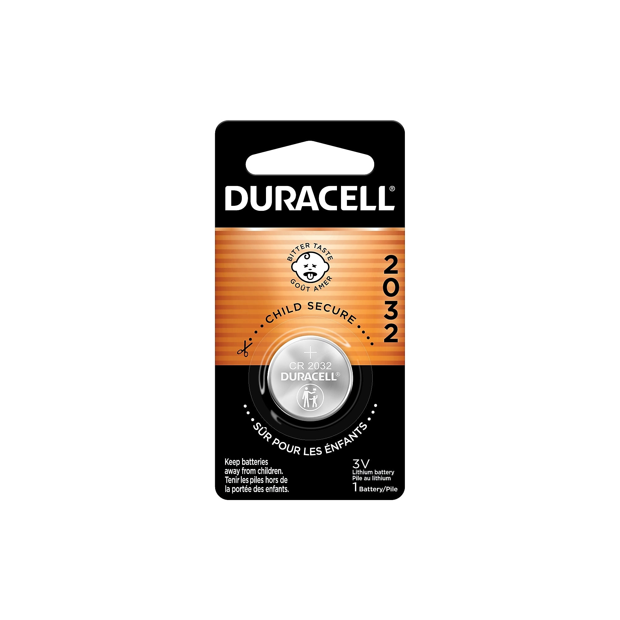 Duracell 2032 Lithium Battery, 6/Box (DL2032BPK)