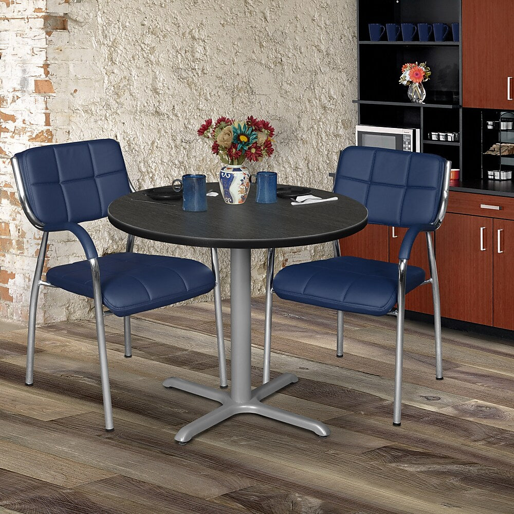 Regency Cain 30" Round Laminate X Base Breakroom Table, Ash Grey (TB30RNDAGGY)