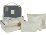 G Force 6-Piece Fabric Travel Pouch Set, Water Resistant, Cashmere (27105-CASHMERE)