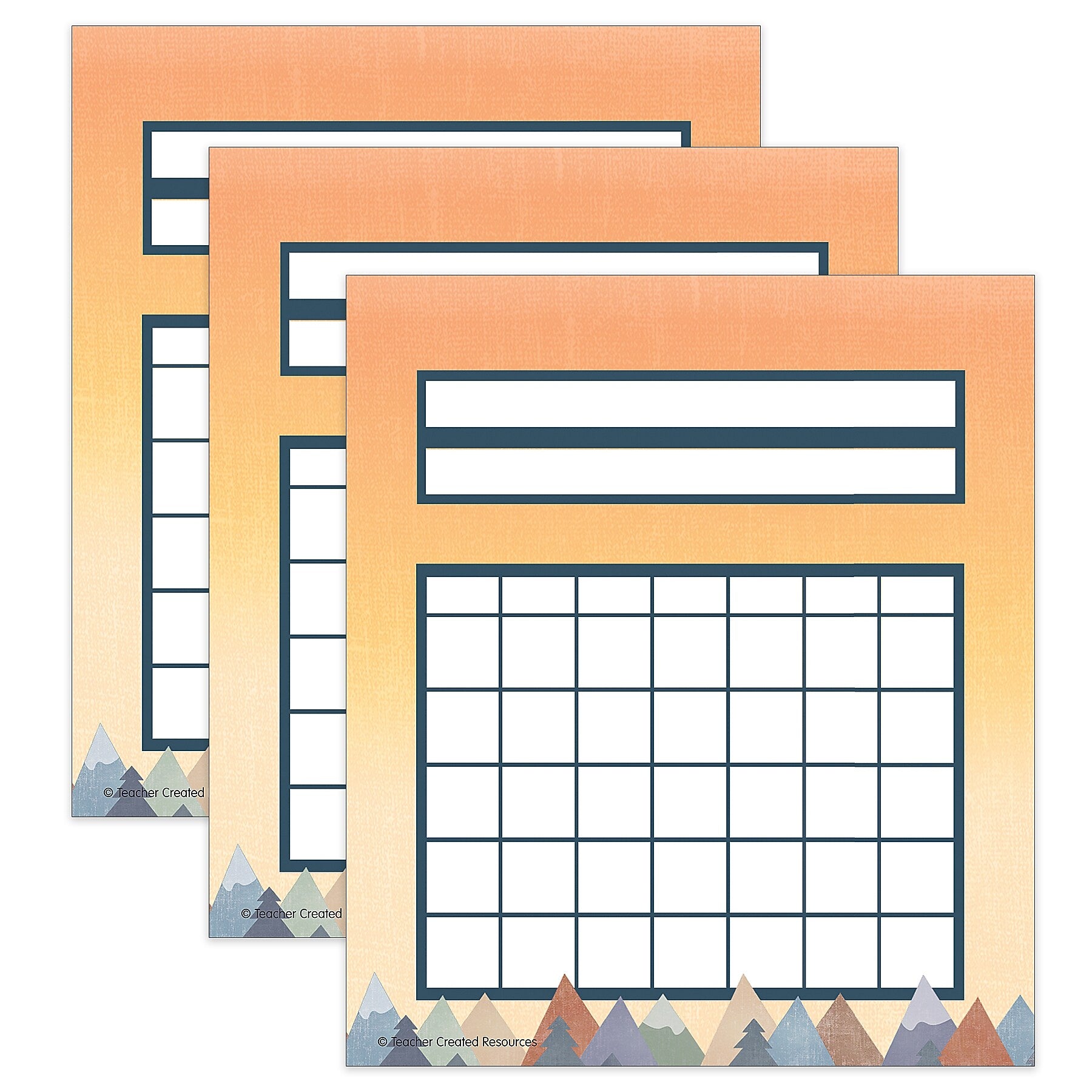 Teacher Created Resources Moving Mountains Incentive Charts, 5.25" x 6", Multicolored, 36/Pack, 3 Packs/Bundle (TCR9175-3)