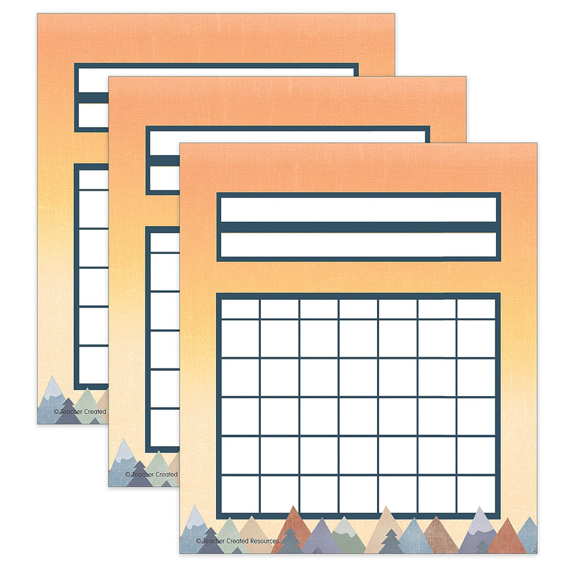 Teacher Created Resources Moving Mountains Incentive Charts, 5.25" x 6", Multicolored, 36/Pack, 3 Packs/Bundle (TCR9175-3)