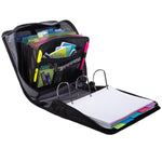 Case It King Sized Zip Tab 4" 3-Ring Zipper Binders, D-Ring, Purple (D-186 PUR)