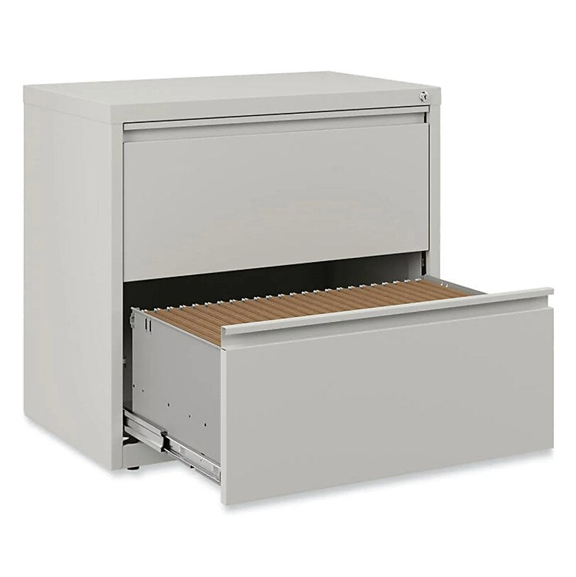 Alera 2-Drawer Mobile Lateral File Cabinet, Letter/Legal Size, Lockable, 29"H x 30"W x 19.25"D, Light Gray