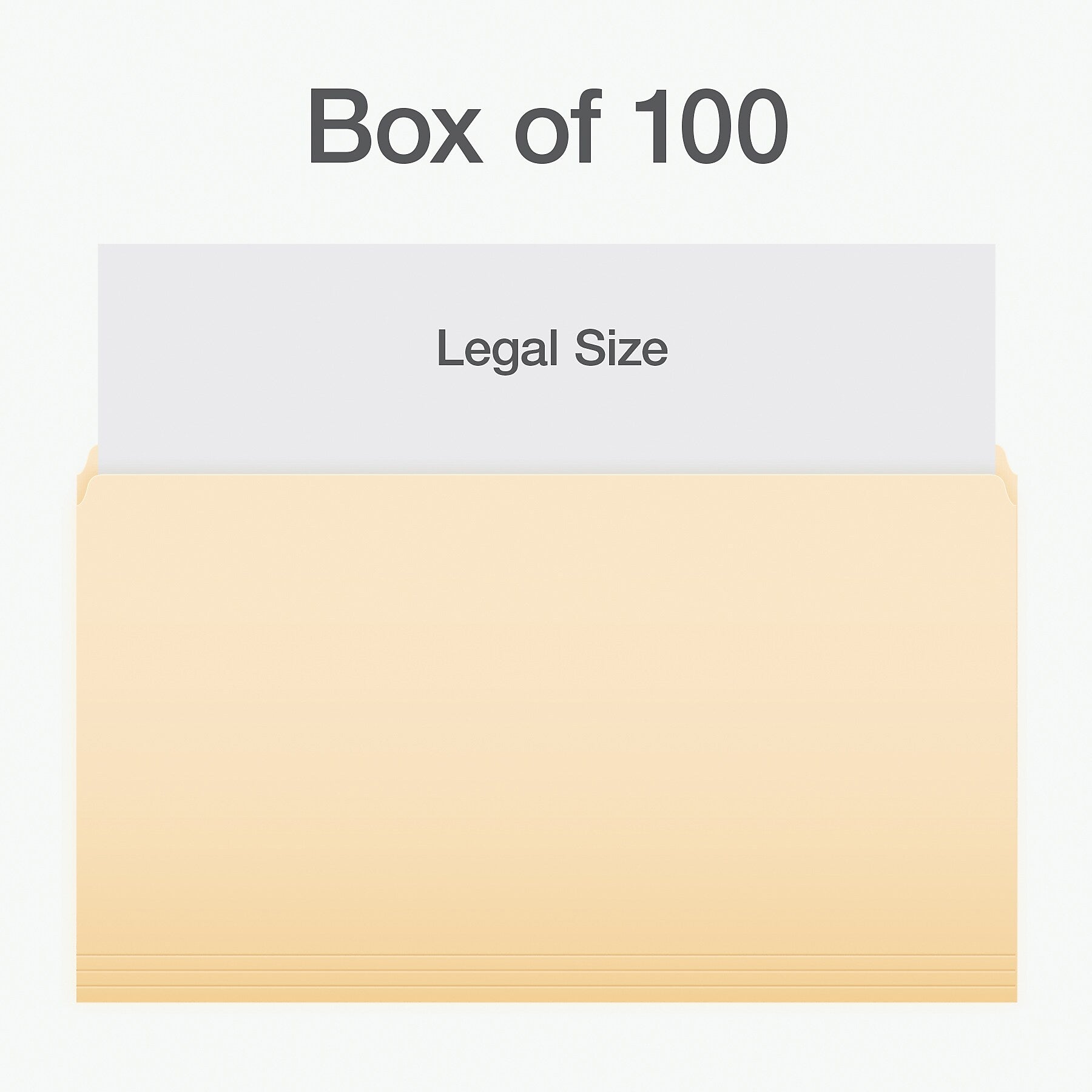 Pendaflex Heavy Duty File Folder, Straight Cut, Legal Size, Manila, 100/Box (1007057)