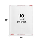 Staples Laser/Inkjet Shipping Labels, 2" x 4", White, 10 Labels/Sheet, 250 Sheets/Pack, 2500 Labels/Box (ST18066-CC)