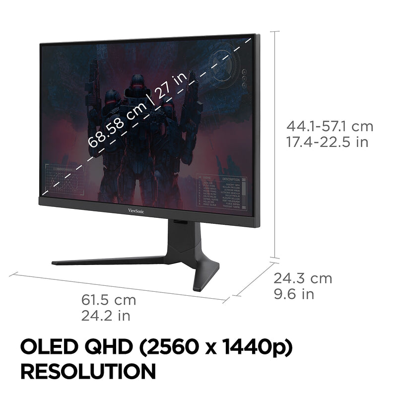 ViewSonic 27'' 240Hz LED Gaming Monitor, Black (XG2736-2K)