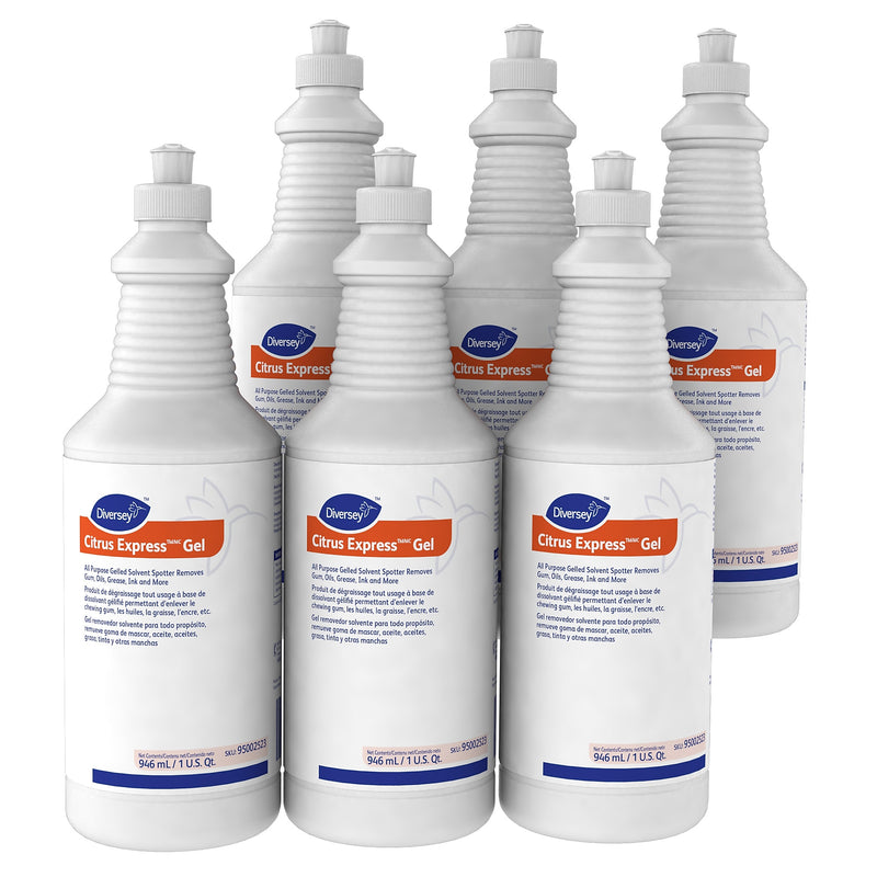 Diversey® Citrus Express™ Gel Spotter, Citrus Scent, 32 Oz., Squeeze Bottle, 6/carton