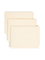 Smead Reinforced End-Tab Fastener Folders with Divider, 2-Fasteners, Letter Size, Manila, 50/Box (34220)