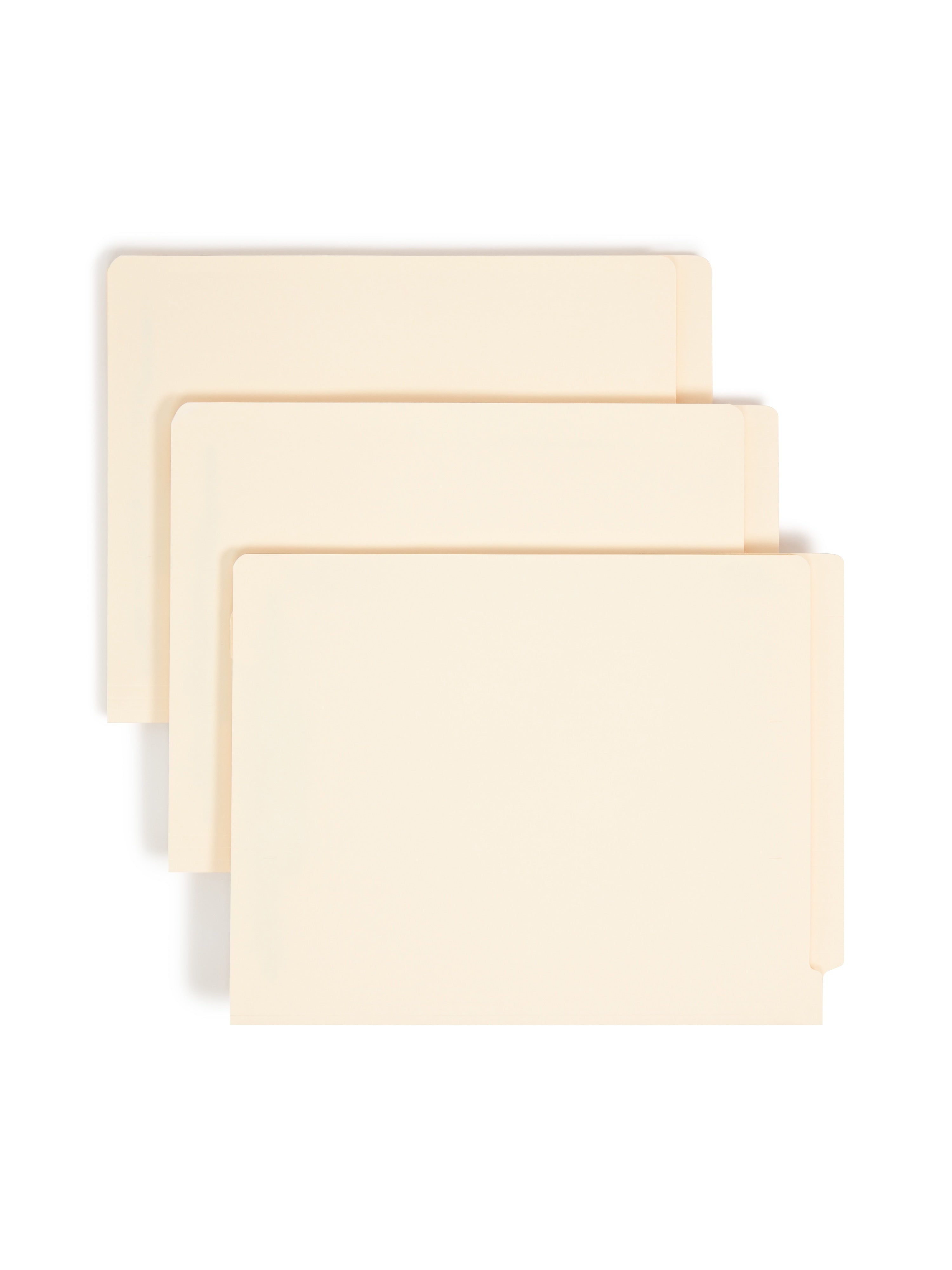 Smead Reinforced End-Tab Fastener Folders with Divider, 2-Fasteners, Letter Size, Manila, 50/Box (34220)