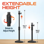 Delton T301 360° Webcam Stand, Camera Stand for Video Calls/Streaming/Recording, Black (DCT301)
