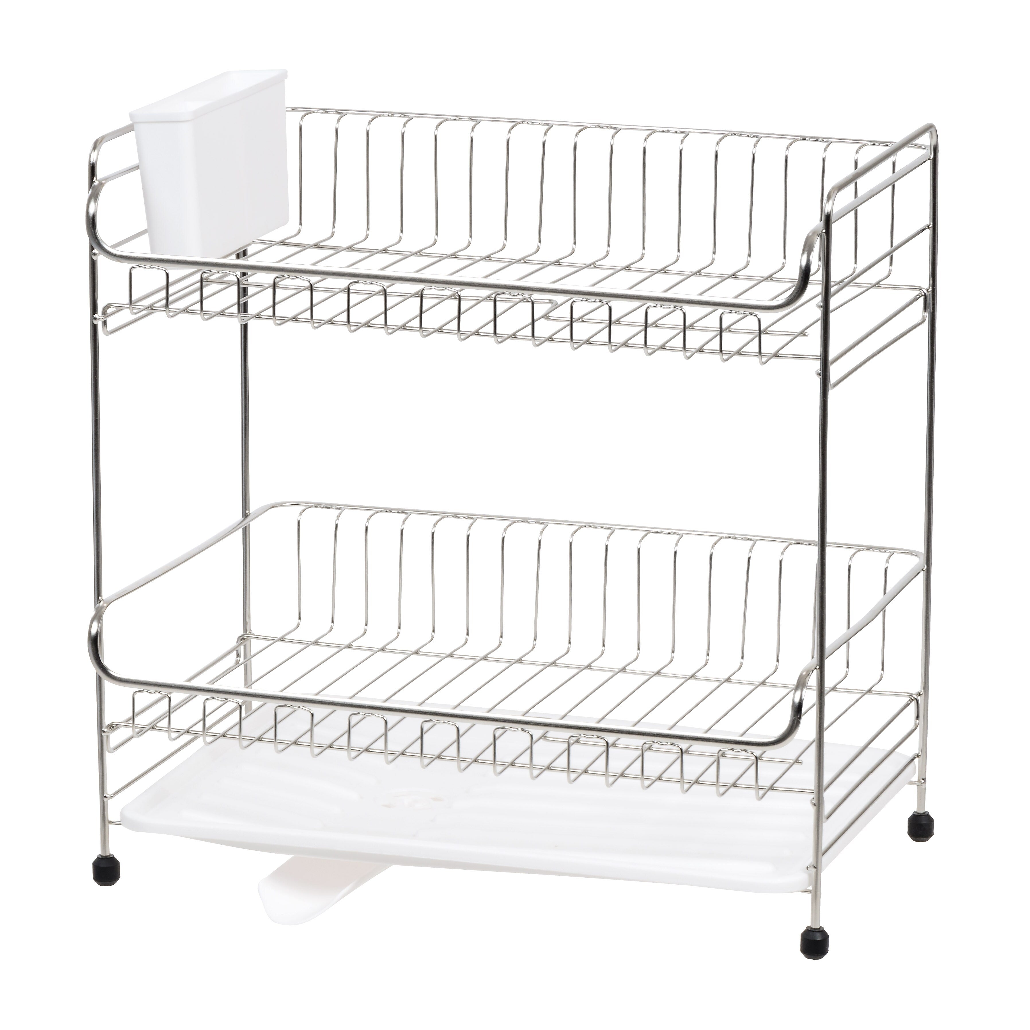 Iris Stainless Steel Dish Rack, White (586693)