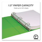 Samsill Earth's Choice 1 1/2" 3-Ring View Binders, Lime, 2/Pack (SAMMP286578)