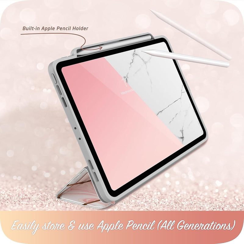 i-Blason Cosmo Plastic 11" Fashion Case for iPad Pro 11" 5th Generation, Marble