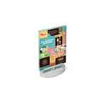 Azar Sign Holder, 4" x 6", Vertical, Table Top, Silver, Acrylic, 2/Pack (252940)