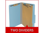 Medical Arts Press Pressboard Classification Folder, 2 Dividers, 2" Expansion, Legal Size, Blue, 10/Box (DV-T52-26-3BLU)